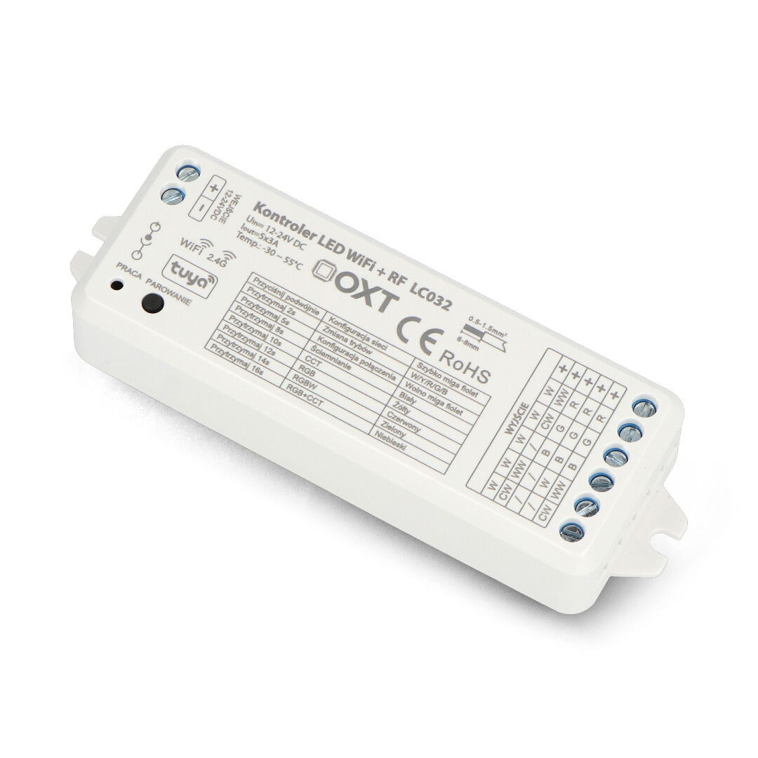 Tuya - RGBW + CCT 5in1 LED strip controller - WiFi / RF SD - Android / iOS application - OXT LC032