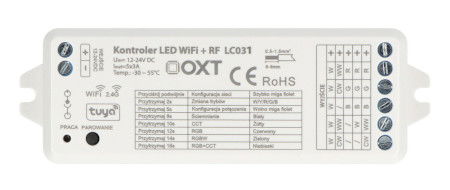 Tuya - RGBW + CCT 5in1 LED strip controller - ZigBee / RF SD - Android / iOS application - OXT LC031