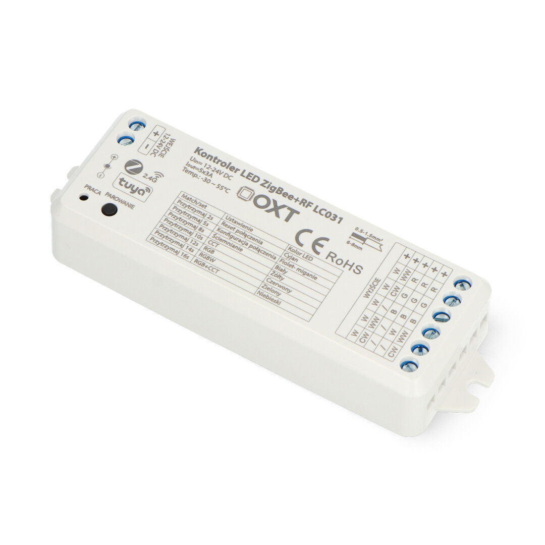 Tuya - RGBW + CCT 5in1 LED strip controller - ZigBee / RF SD - Android / iOS application - OXT LC031