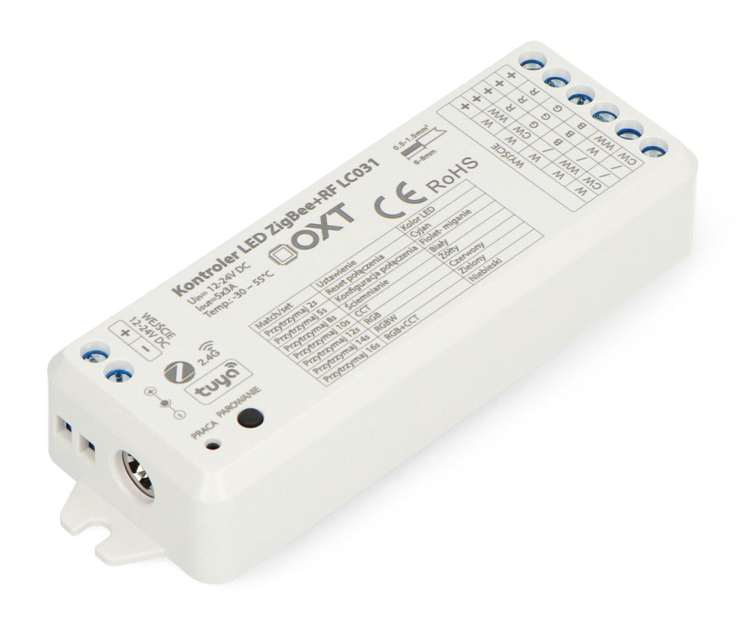 Tuya - RGBW + CCT 5in1 LED strip controller - ZigBee / RF SD - Android / iOS application - OXT LC031