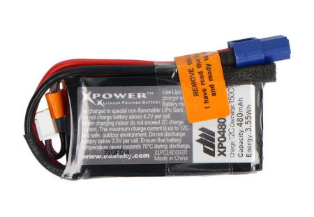 Li-Pol Dualsky 480 mAh ULTRA 150 C / 12 C 2S 7.4 V battery