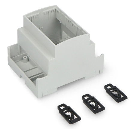 Kradex ZD1004J ABS V0 modular housing for DIN rail - 65.2 x 89.8 x 71.6 mm - light gray