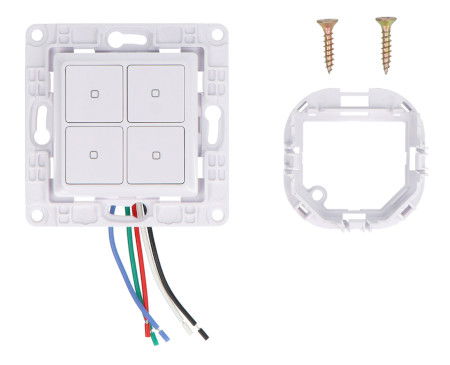 Shelly Wall Switch 4 - smart wall switch - 4 buttons - white