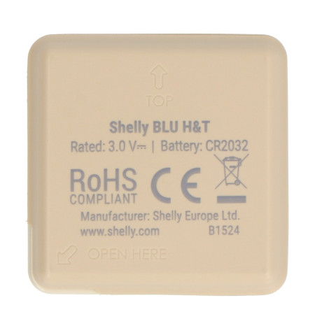 Shelly BLU H&T - Bluetooth Smart Temperature and Humidity Sensor - Mocha