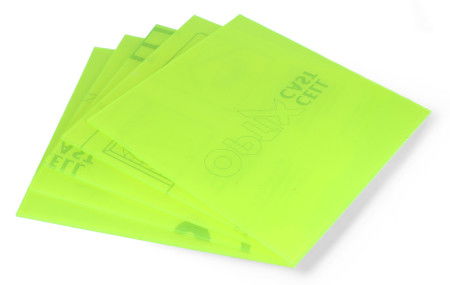 Plexiglass fluo yellow poured - 3mm - 200x200mm - 5pcs.