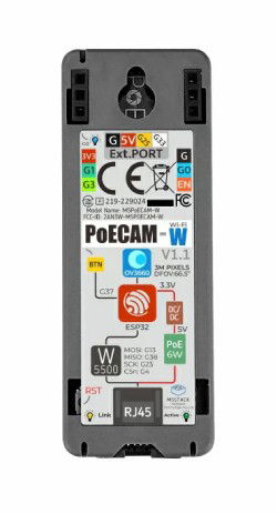 M5PoECAM-W V1.1 - OV3660 PoE camera module - WiFi - M5Stack U121-B-V11