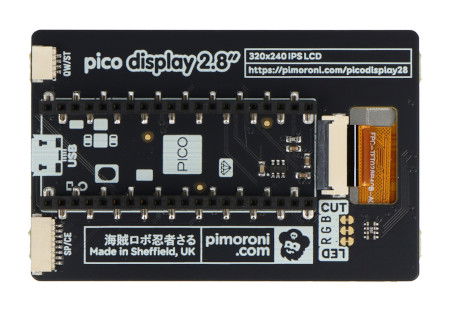 Pico Display Pack - 2.8'' IPS LCD display 320 x 240 px for Raspberry Pi Pico / Pico W - PiMoroni PIM715