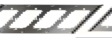 Sonoff M5-4C-80-F - frame for M5-80 wall switch - quadruple - black