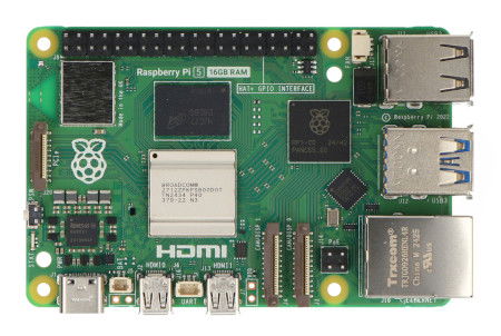 Raspberry Pi version 5 top view