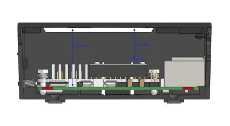 HighPi Pro 5S Case for Raspberry Pi 5 - ABS - Black - PiHut 106008