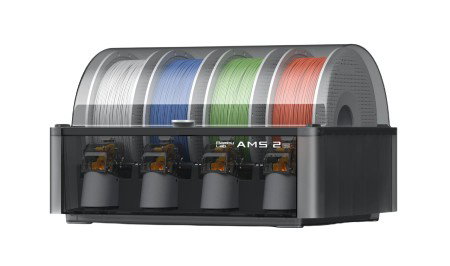 The AMS system supports up to 24 filaments in parallel configuration