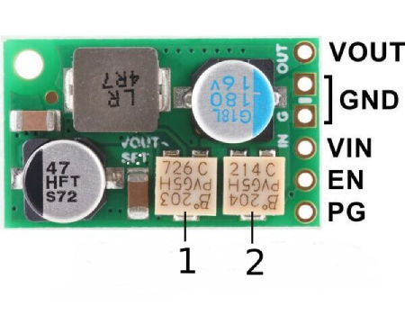D30V30MASCMA - adjustable step-down converter with low voltage cut-off function - 4.2 V - 15 V 3 A - Pololu 4874