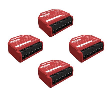 Shelly 1PM Gen3 - 1-channel flush-mount relay / controller - WiFi / Bluetooth with energy measurement - Android / iOS app - 4 pcs.