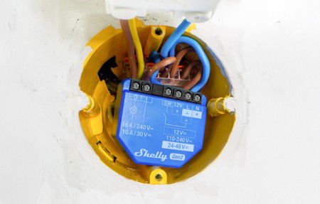 Shelly 1 Gen3 - 1-channel in-wall relay / controller - WiFi / Bluetooth - Android / iOS app - 4 pcs.