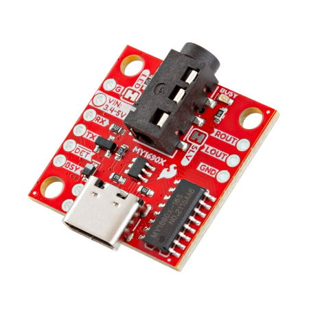 Audio Player Breakout - MP3 and WAV player - MY1690X-16S - SparkFun BOB-28038