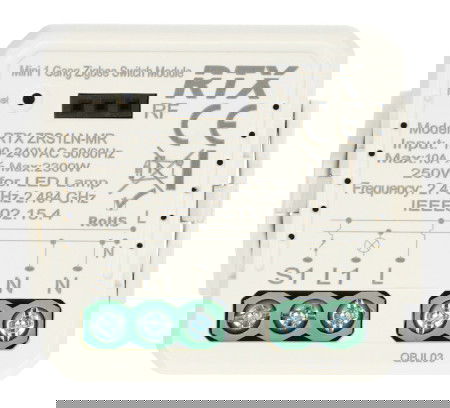 Tuya - single-channel mini relay 10A - ZigBee - Android/iOS application - RTX ZRS1LN-MR