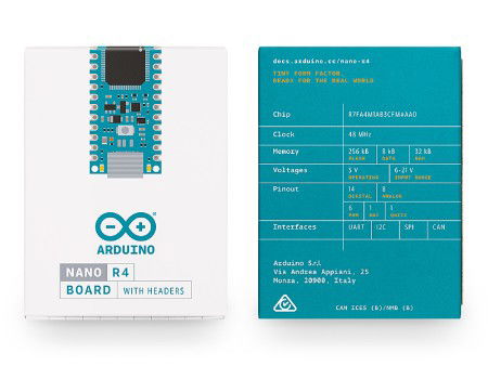 Arduino Nano R4 with connectors - ABX00143