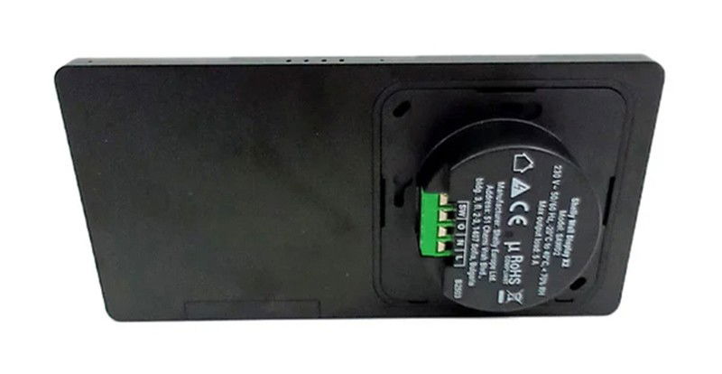 Shelly Wall Display X2 - Smart Control Panel with 5A WiFi/Bluetooth Relay + BLU H&T Sensor - Black