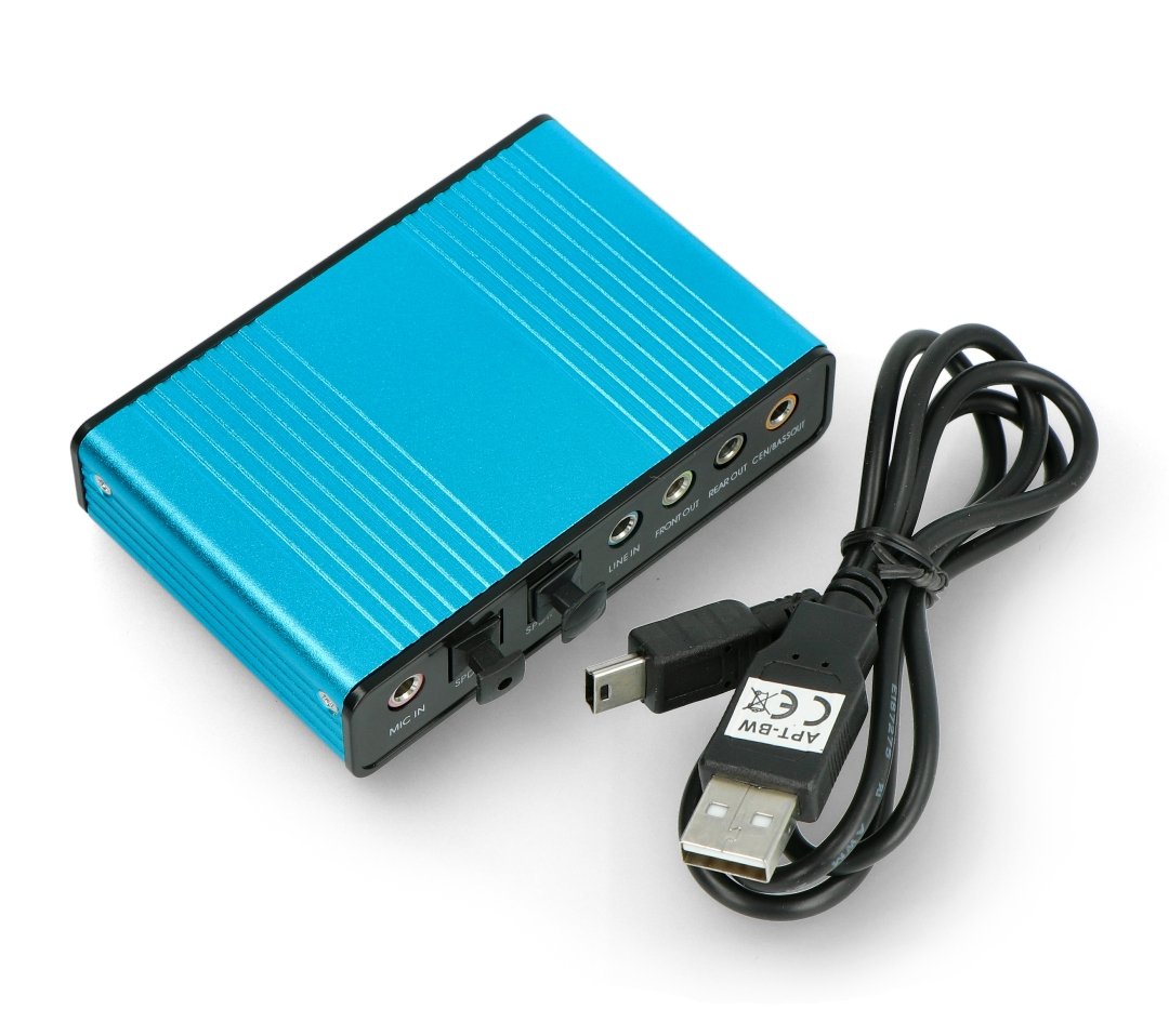 Zewnętrzna karta dźwiękowa muzyczna 7.1 Channel USB - Raspberry Pi 3/2/B+