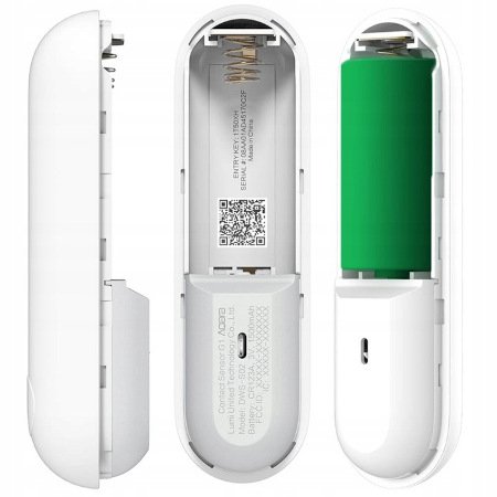 Three cases of the device - from the side without a battery, from the front without a battery and at an angle with a battery.