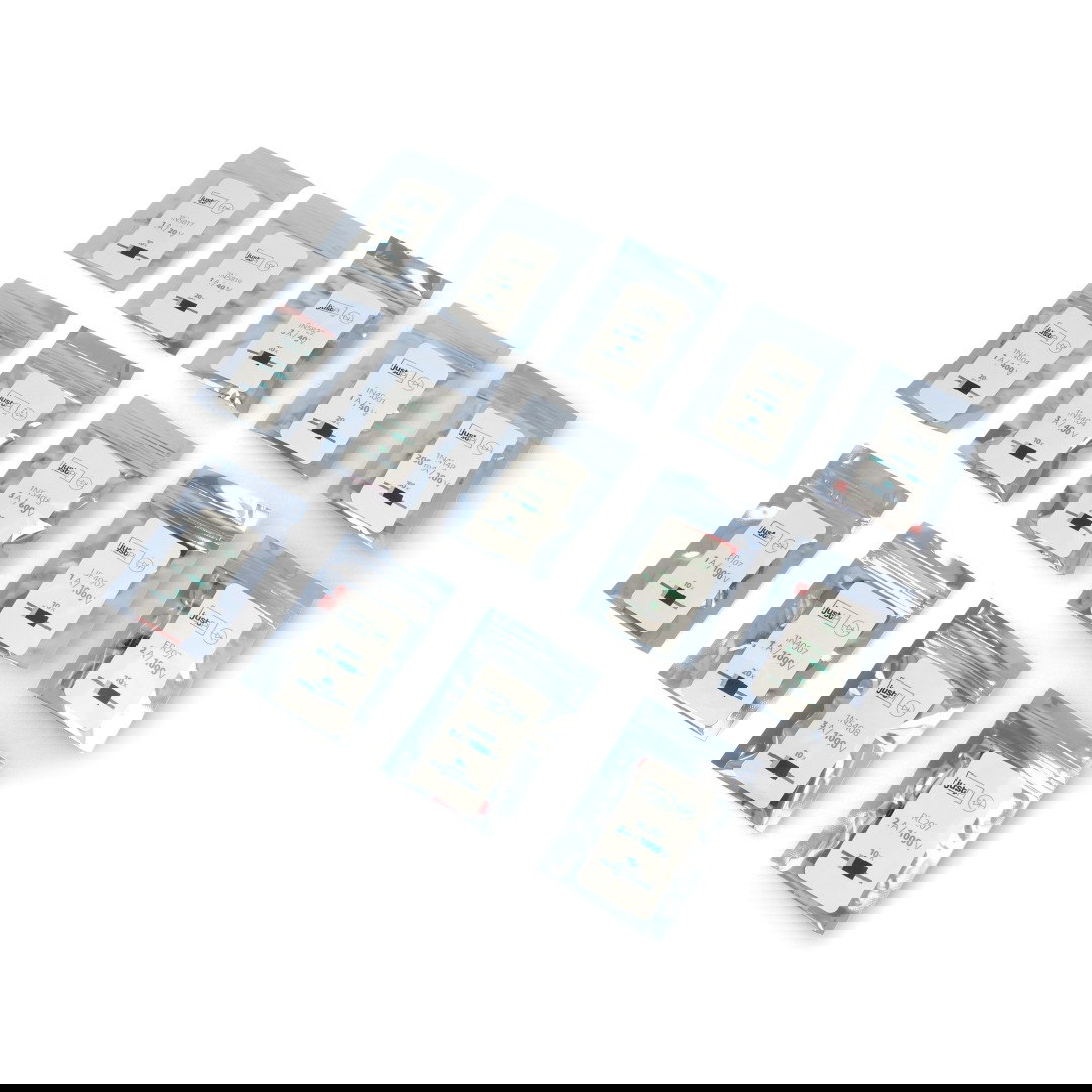 The rectifier diode set contains as many as 14 different types of rectifier diodes.
