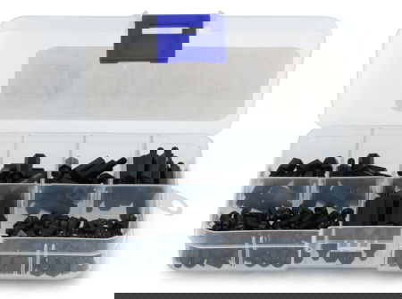 Set of M3 nylon screws and spacers - 180 pcs - justPi