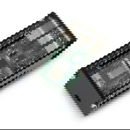 Raspberry Pi 4B Case with Adjustable Camera Mount - Black