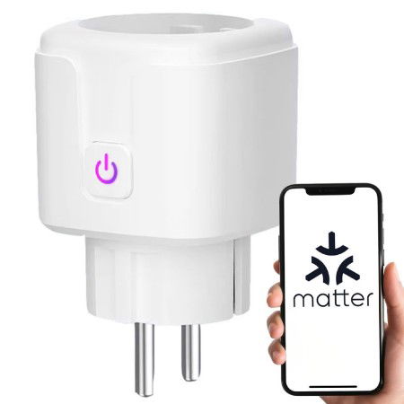 Tuya - Smart WiFi Socket / Matter - 16 A - White - M18