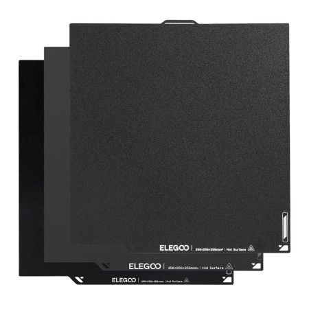 Set of double-sided magnetic overlays for Elegoo Centauri Carbon / Centauri 3D printers - 3 pcs. - 256 x 256 mm