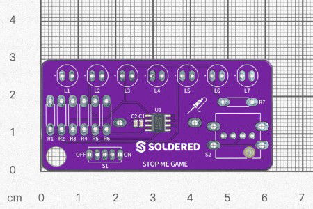 Stop Me game - educational soldering kit - Attiny404 - Soldered 333138
