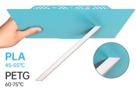 BIQU Panda Buildplate CryoGrip Pro Glacier - double-sided magnetic overlay - for BambuLab X1, P1 and A1 printers - 257 x 257 mm