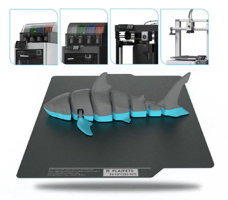 BIQU Panda Double-CryoGrip Textured - double-sided magnetic overlay - for Bambu Lab P1, X1 and A1 printers - 257 x 257 mm