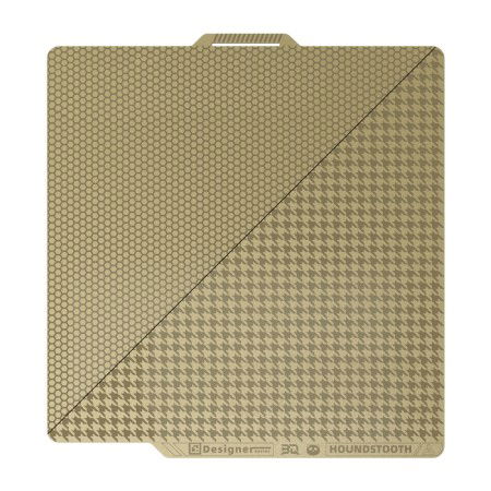BIQU Panda Dual Textured PEI - Double-sided overlay with honeycomb and houndstooth pattern - for Bambu Lab X1, P1 and A1 - 257 x 257 mm