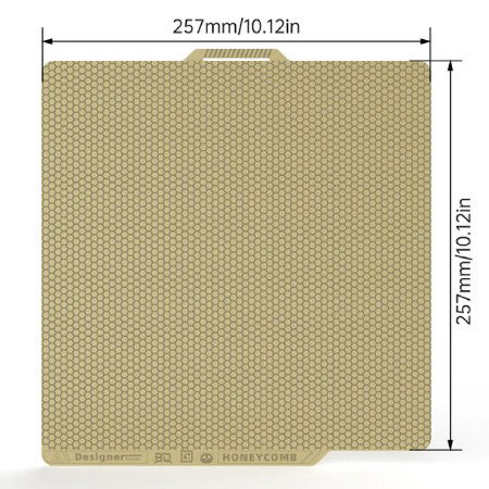 BIQU Panda Dual Textured PEI - Double-sided overlay with honeycomb and houndstooth pattern - for Bambu Lab X1, P1 and A1 - 257 x 257 mm