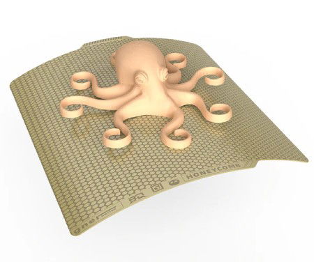 BIQU Panda Dual Textured PEI - Double-sided overlay with honeycomb and houndstooth pattern - for Bambu Lab X1, P1 and A1 - 257 x 257 mm