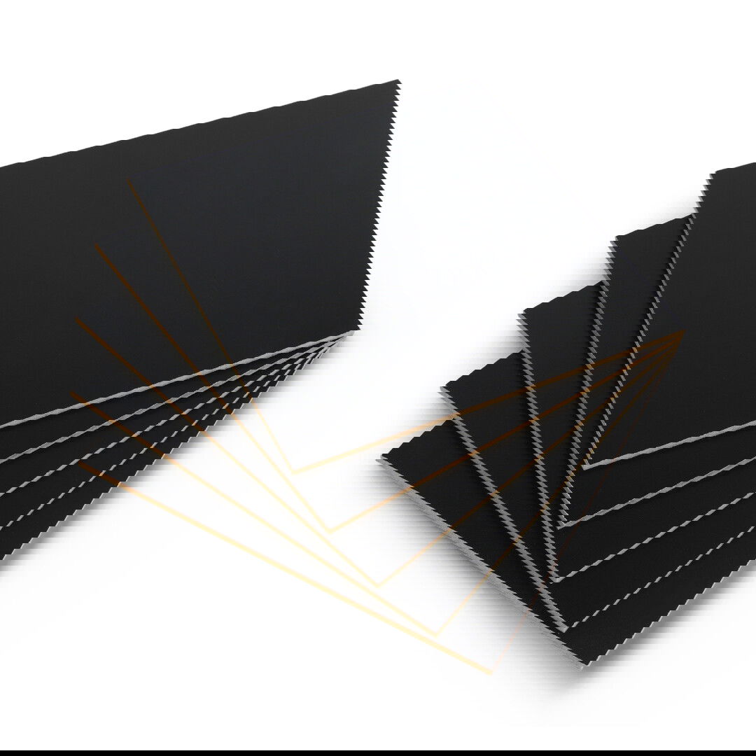 Black HDF board - 3 mm - 160 x 160 mm - 5 pcs.