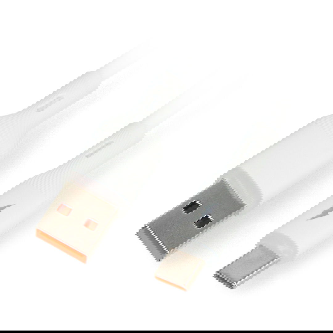 USB A - USB C 2.0 cable with backlight - silicone - 1.8 m - Akyga AK-USB-60
