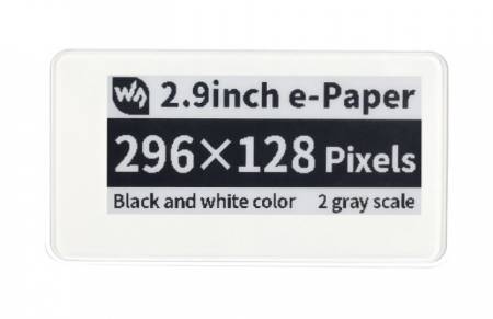 E-Paper 2.9'' 296 x 128 px - NFC-powered display - Waveshare 17746