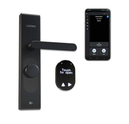 Shelly LOQED Smart Lock - WiFi / Bluetooth Smart Door Lock - Android / iOS App - Black