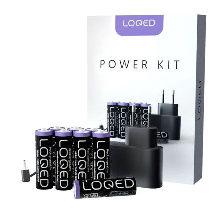Shelly LOQED Power Kit - 8x AA Ni-MH battery pack + power supply - for the LOQED smart lock