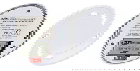 Battery-powered smoke detector - Zamel CDB-01