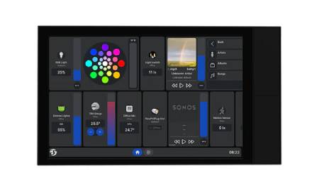 Shelly Wall Display XL - Smart Control Panel with 5A WiFi/Bluetooth Relay - Black