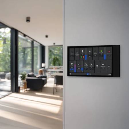 Shelly Wall Display XL - Smart Control Panel with 5A WiFi/Bluetooth Relay - Black