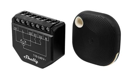 Shelly Shutter + BLU Button Tough 1 - roller blind controller + action and scene activation button - WiFi / Bluetooth