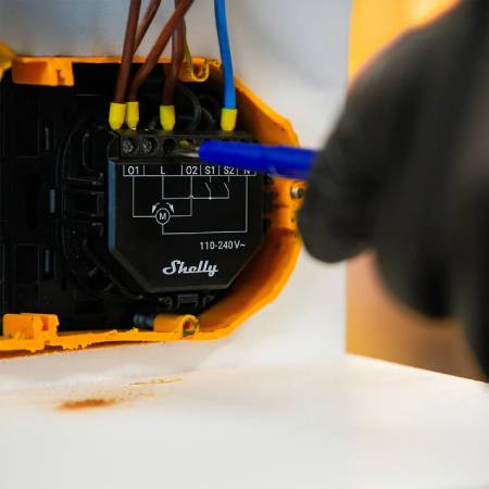 Shelly Shutter + BLU Button Tough 1 - roller blind controller + action and scene activation button - WiFi / Bluetooth