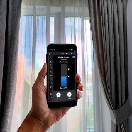 Shelly Shutter + BLU RC Button 4 - 2x roller blind controller + remote control for activating actions and scenes - WiFi / Bluetooth