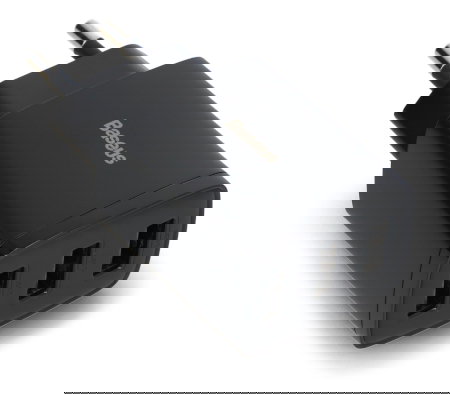 Baseus Compact Quick Charger 3 x USB-A Power Adapter - 5V/3.4A 17W - Black