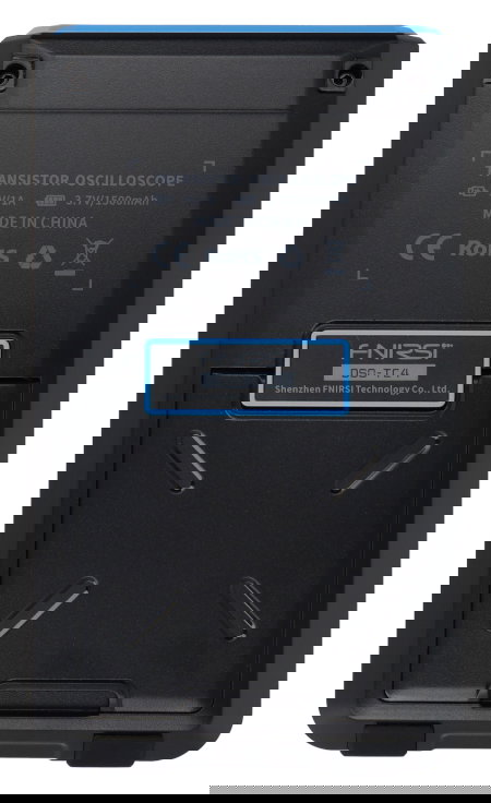 FNIRSI DSO-TC4 3-in-1 portable oscilloscope with transistor tester and 10 MHz signal generator