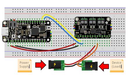 INA3221 - current and voltage sensor 0 - 26 V DC 3.2 A - 3-channel - I2C - STEMMA QT / Qwiic - Adafruit 6062