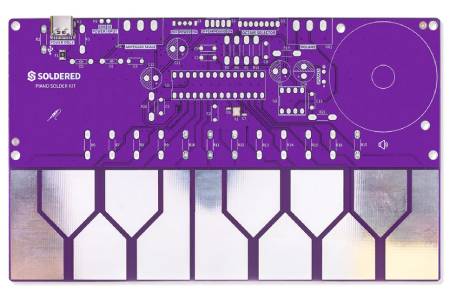 Piano Solder Kit - educational kit for learning soldering - ATmega328P - Soldered 333181